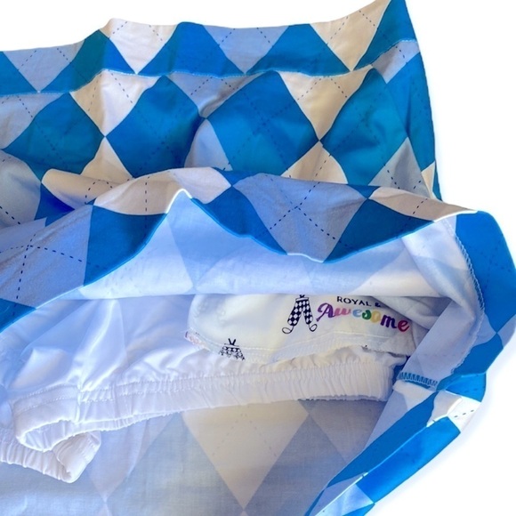 ROYAL & AWESOME Golf Plaid Athletic Skort  built-in elastic short Women’s size… - Picture 9 of 11